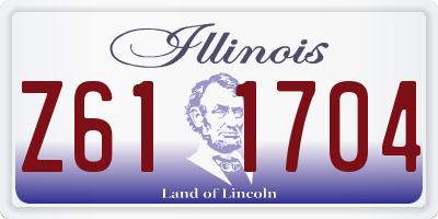 IL license plate Z611704