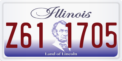 IL license plate Z611705