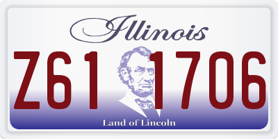 IL license plate Z611706