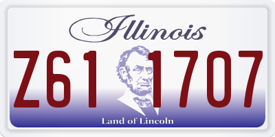 IL license plate Z611707