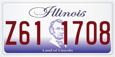 IL license plate Z611708