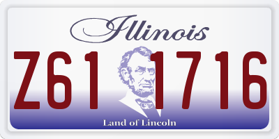 IL license plate Z611716