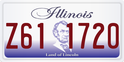IL license plate Z611720