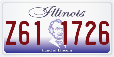 IL license plate Z611726