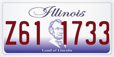 IL license plate Z611733
