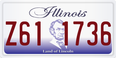 IL license plate Z611736