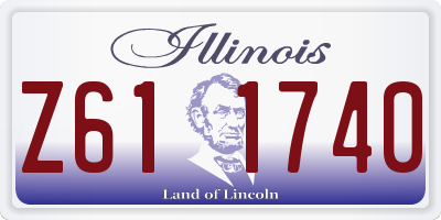 IL license plate Z611740