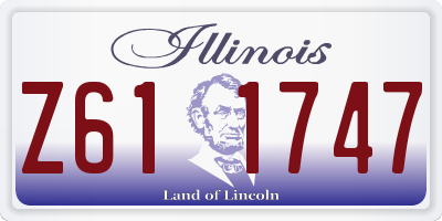 IL license plate Z611747