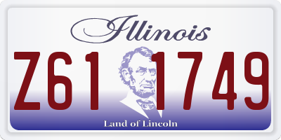 IL license plate Z611749