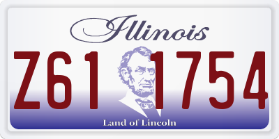 IL license plate Z611754