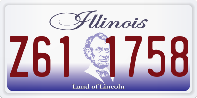 IL license plate Z611758