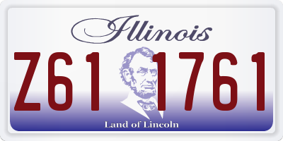 IL license plate Z611761