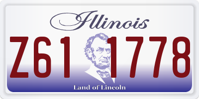 IL license plate Z611778