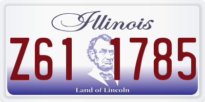 IL license plate Z611785