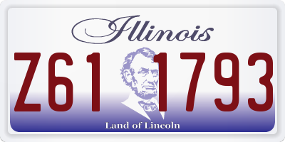 IL license plate Z611793