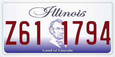IL license plate Z611794