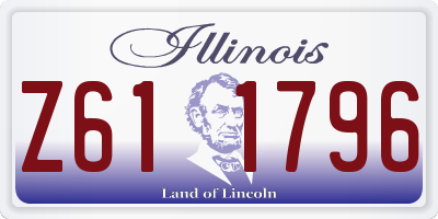 IL license plate Z611796