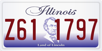 IL license plate Z611797