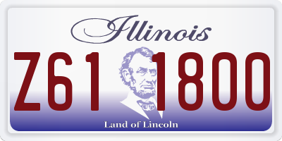 IL license plate Z611800