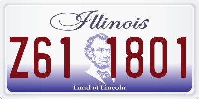IL license plate Z611801