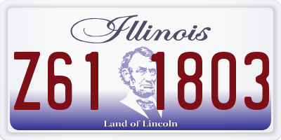 IL license plate Z611803