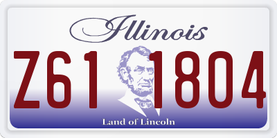 IL license plate Z611804