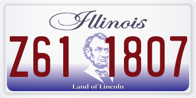 IL license plate Z611807