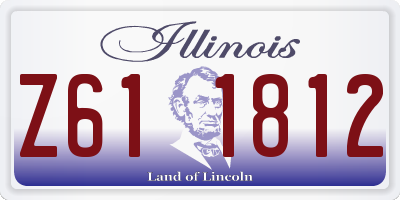 IL license plate Z611812