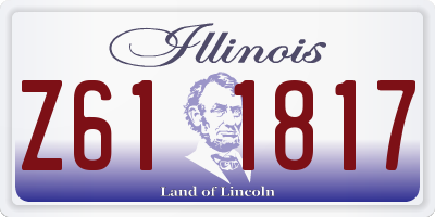 IL license plate Z611817