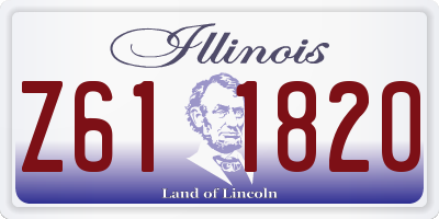 IL license plate Z611820
