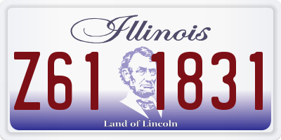 IL license plate Z611831
