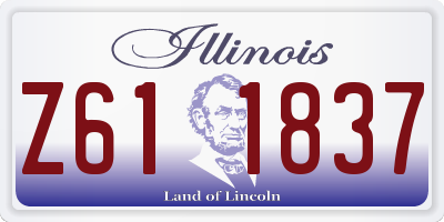 IL license plate Z611837