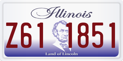 IL license plate Z611851