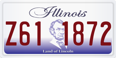 IL license plate Z611872