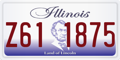 IL license plate Z611875