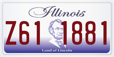 IL license plate Z611881