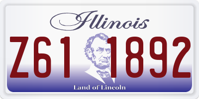IL license plate Z611892