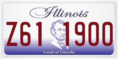 IL license plate Z611900