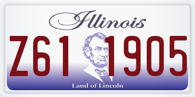 IL license plate Z611905