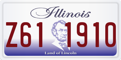 IL license plate Z611910
