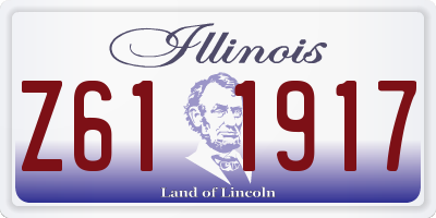 IL license plate Z611917