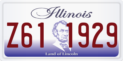 IL license plate Z611929
