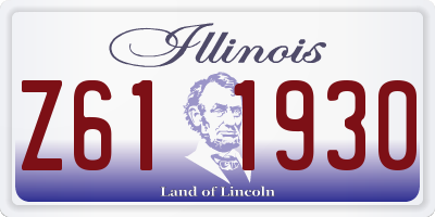 IL license plate Z611930