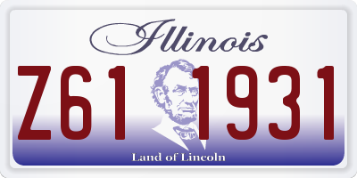IL license plate Z611931