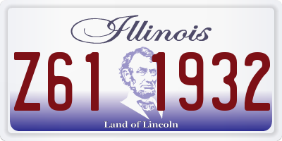 IL license plate Z611932