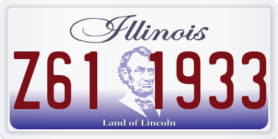 IL license plate Z611933