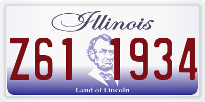 IL license plate Z611934