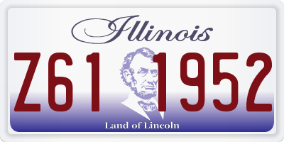 IL license plate Z611952