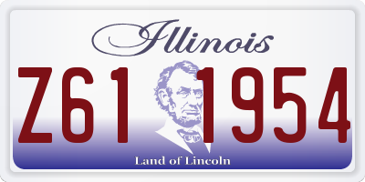 IL license plate Z611954