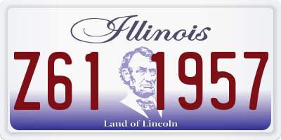 IL license plate Z611957